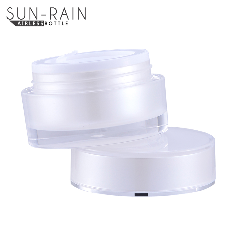 Acrylic jar empty round frost cosmetic jar 15G 30G 50G 80G