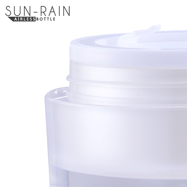 Acrylic jar empty round frost cosmetic jar 15G 30G 50G 80G