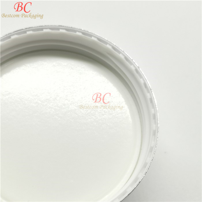 Acrylic powder container thick single wall amber clear jar 15g 30g 50g 100g face cream packaging cosmetic jars with aluminum lid