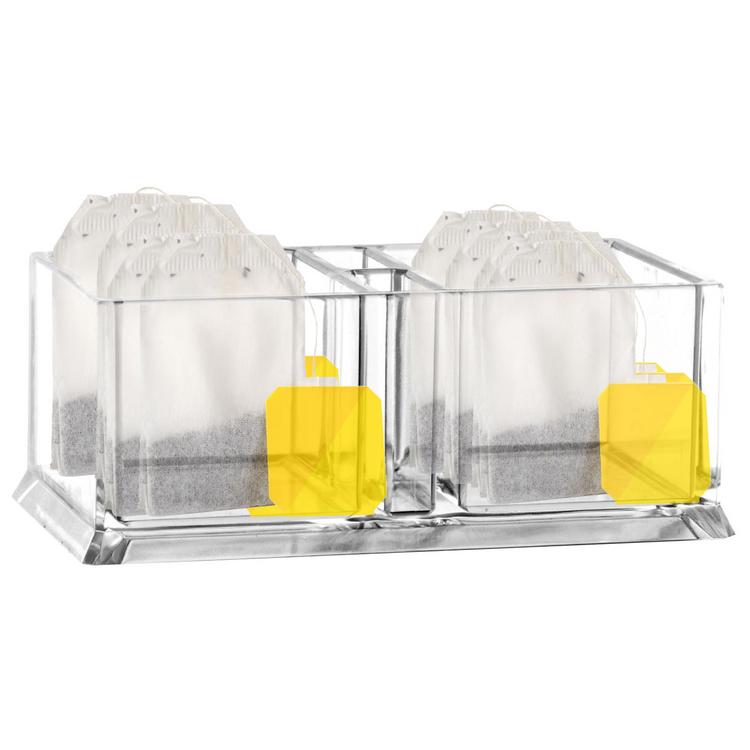 Acrylic tea bag storage box hotel household kitchen coffee sugar bag transparent food storage box household goods