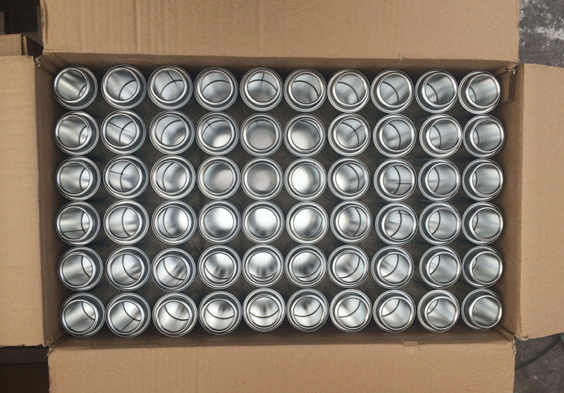 Adhesive screw top tin bottles