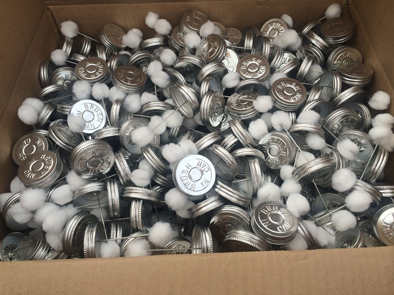 Adhesive screw top tin bottles