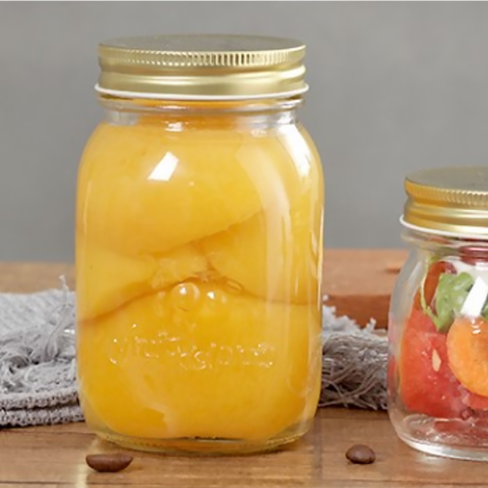 Aeofa 1 L embossed engraved canning 32 oz coffee food spice mason jar big mason storage jars with lids