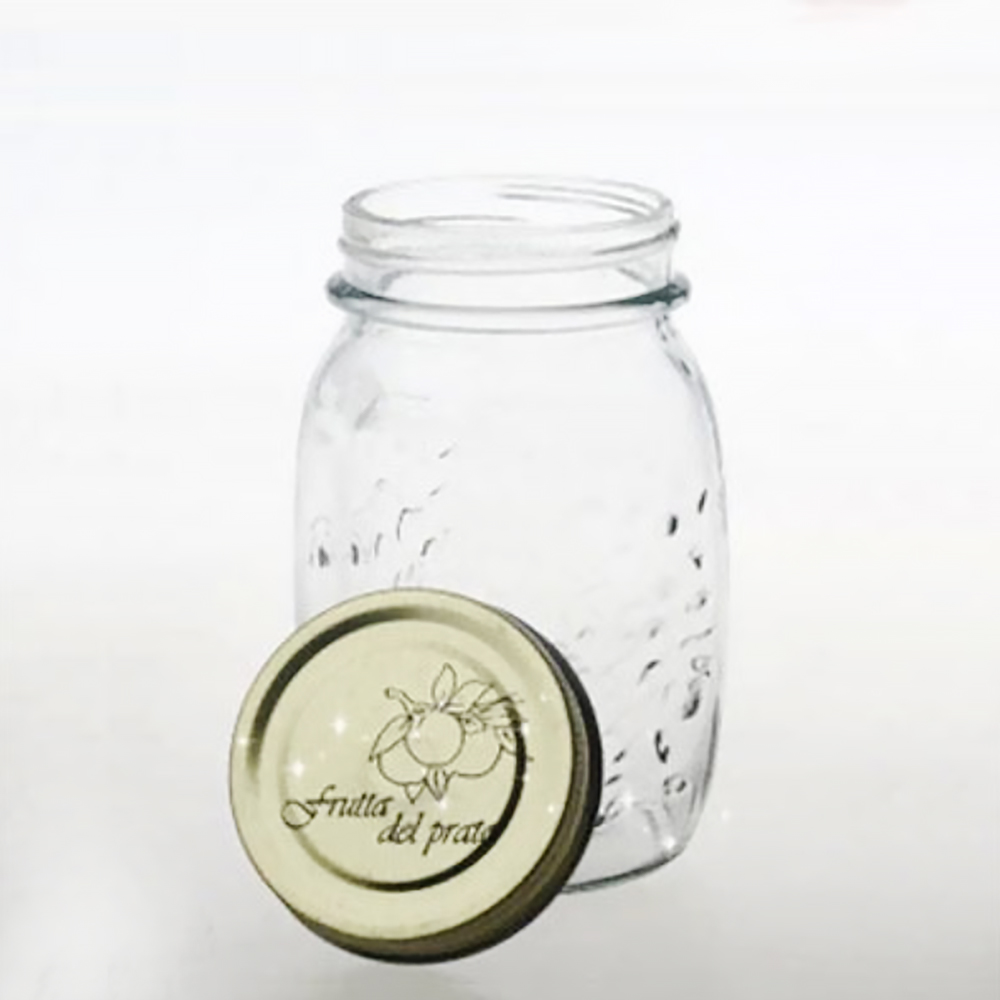 Aeofa 1 L embossed engraved canning 32 oz coffee food spice mason jar big mason storage jars with lids