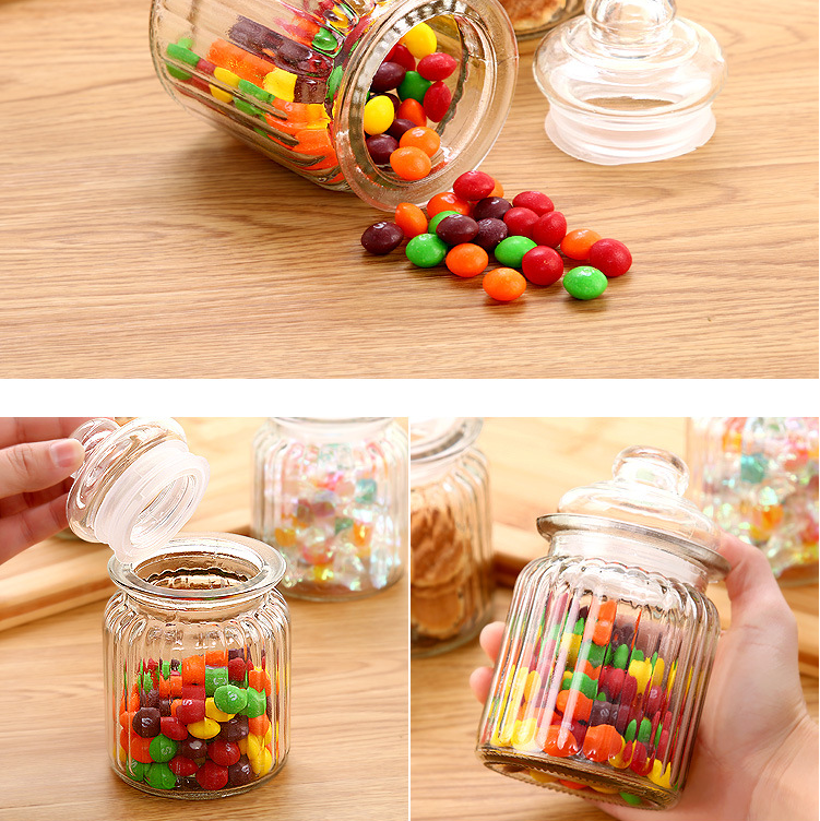 Aeofa 300ll rabbit cap sweet glass candy jar easter bunny candy jars with bunny shape cap