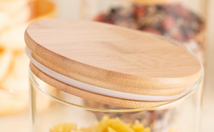 Aeofa borosilicate glass wedding luxury wide mouth nut cookie dessert bottles candy bars jars with wood lid