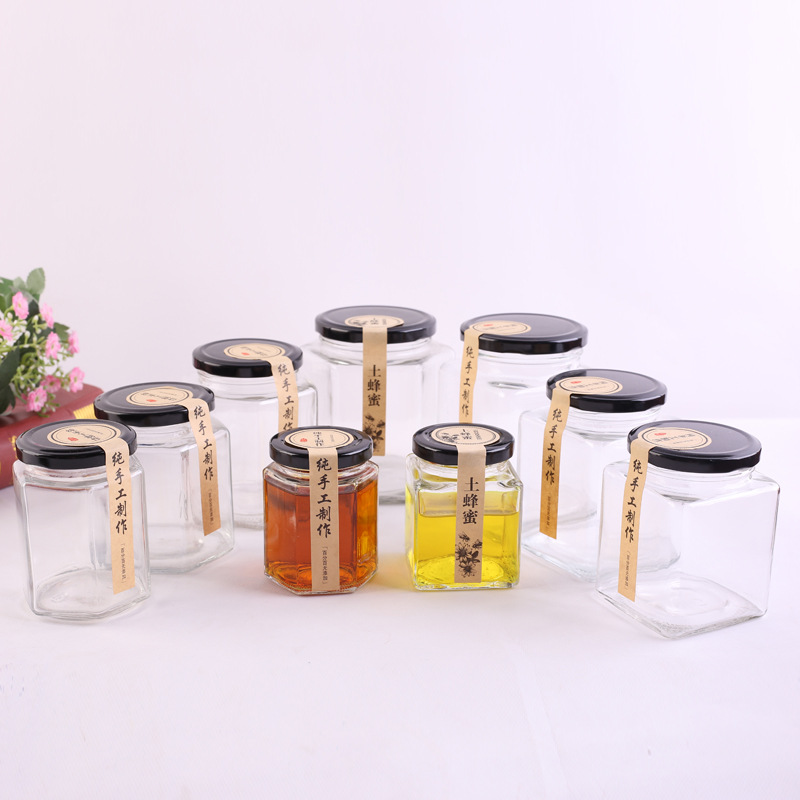 Affordable quality 100ml hexagonal honey glass jars glass jam jar