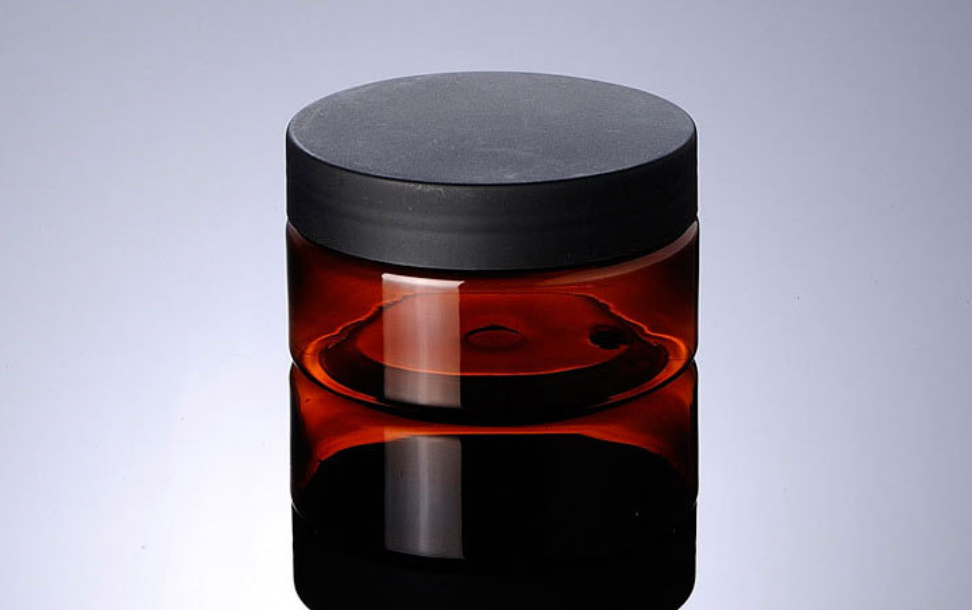 AiXin Cosmetic Jars Wholesale 100g Cosmetic Facial Hair Lip Clay Mask Jars Empty Plastic Amber Face Mask Jar With Black Cap