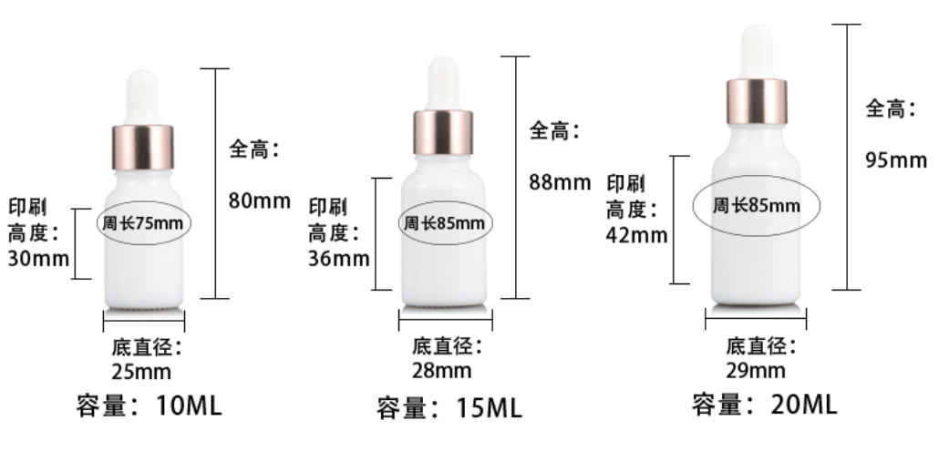 AiXin Cosmetics Customized 100ml 4OZ Porcelain White Glass Dropper Bottle 15ml Empty Essential Oil Glass Bottle With Dropper