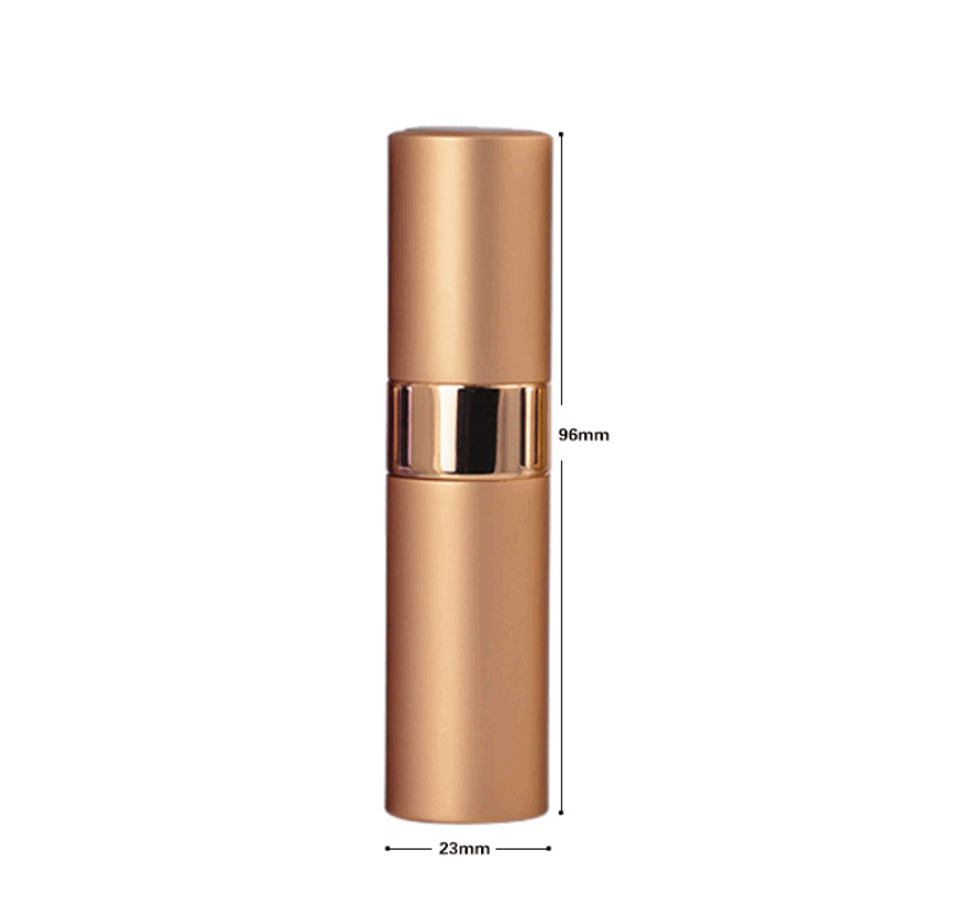 AiXin OEM 8ml Essential Oil Spray Bottle Aluminum Perfume Sub-bottle Glass Liner Rotating Telescopic Spray Cosmetics Bottle