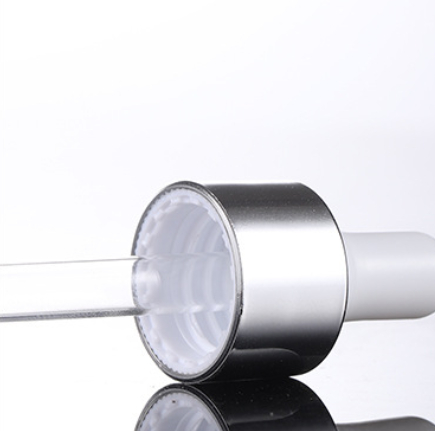AiXin Private Label Cosmetic Dropper Bottle With Gold Cap Sliver Cap Transparent Luxury Empty Square Glass Dropper Bottle
