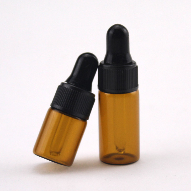 AiXin Private Label Essential Oil Serum Glass Bottles 2ml 3ml 5ml Amber Glass Essential Oil Dropper Bottle