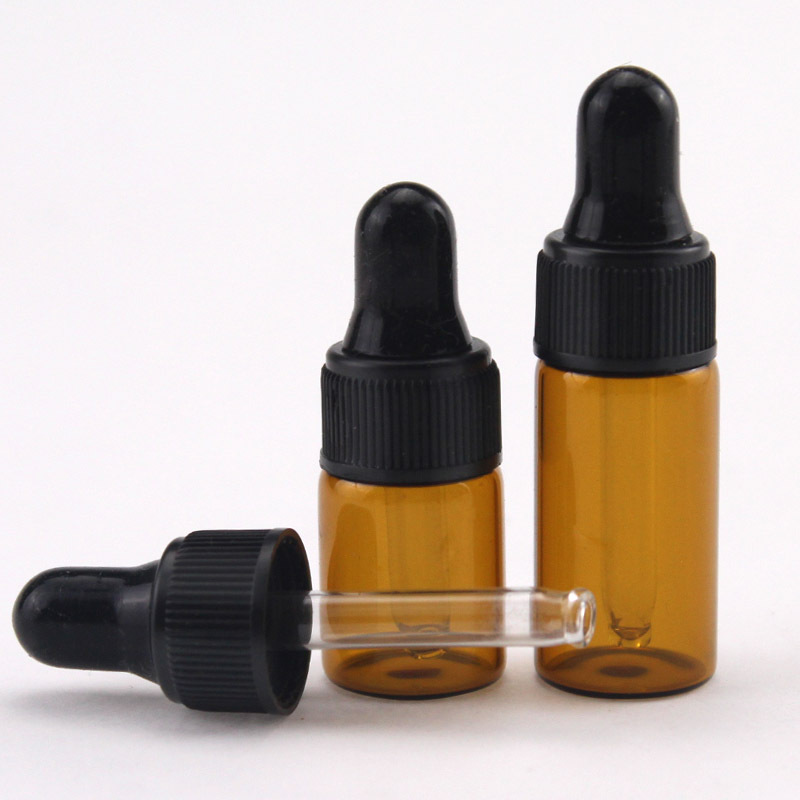 AiXin Private Label Essential Oil Serum Glass Bottles 2ml 3ml 5ml Amber Glass Essential Oil Dropper Bottle