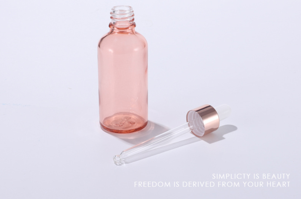 AiXin Wholesale 5ml-100ml Cosmetic Packaging Essential Oil Serum Bottles Glass Dropper Bottle Rose Gold Glass Dropper Bottle