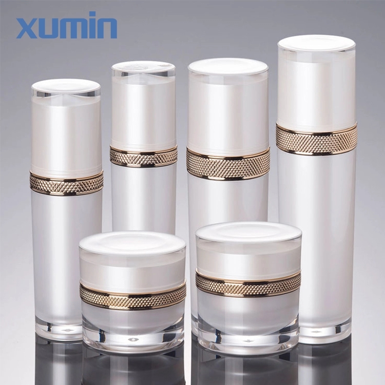 AiXin Wholesale Luxury Cosmetic Packaging 30ml 50ml 100ml 120ml Acrylic Pump Lotion Serum Bottle 30g 50g Acrylic Cream Jar