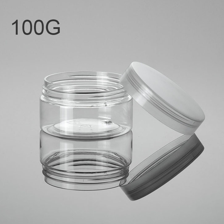 AiXin Wholesale Private Label 50g 100g 120g 150g 200g Clear Facial Cosmetic PET Cream Jars Face Plastic Cream Jar