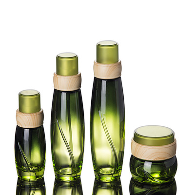 AiXin Wholesale Private Label Cosmetics 50g Cream Jar 40ml Serum Pump Bottle 100ml Lotion Pump 120ml Face Toner Glass Bottles