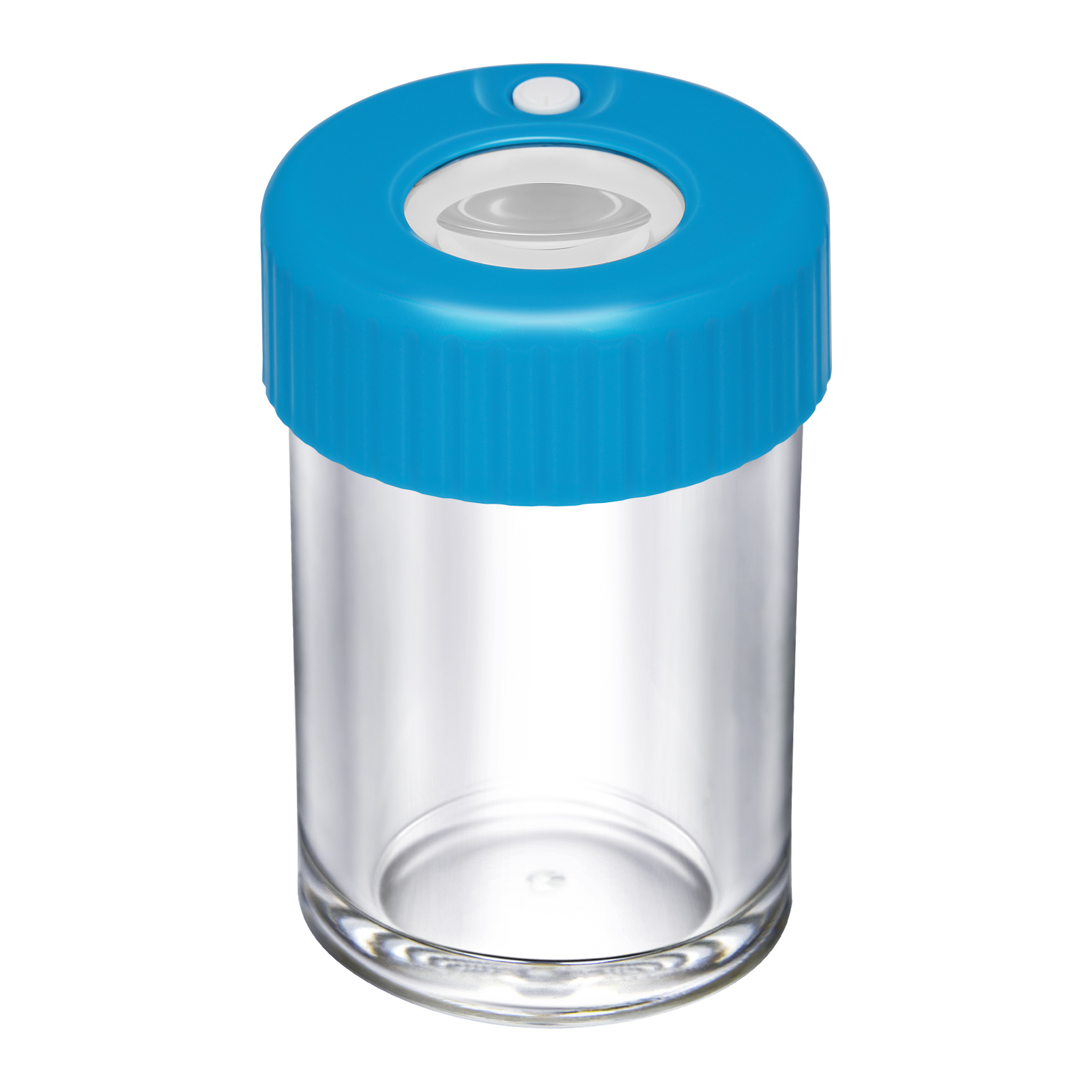 Air Tight Glass Weed Storage Magnifying Stash Glowing Jar Viewing Herb Container Pill Box Bottle with LED Light and USB Charger