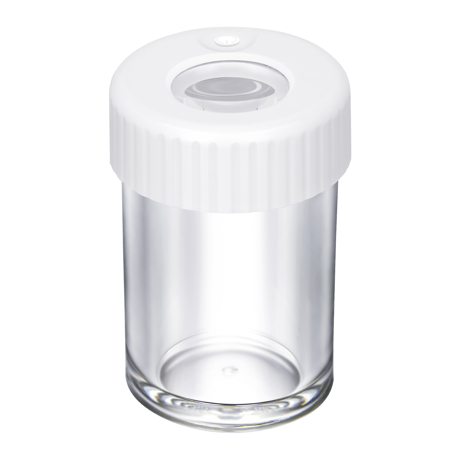Air Tight Glass Weed Storage Magnifying Stash Glowing Jar Viewing Herb Container Pill Box Bottle with LED Light and USB Charger