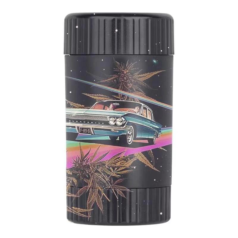Air Tight Glass Weed Storage Magnifying Stash Jar Viewing Herb Container Mag Jar Pill Box Bottle with LED Light and USB Charger
