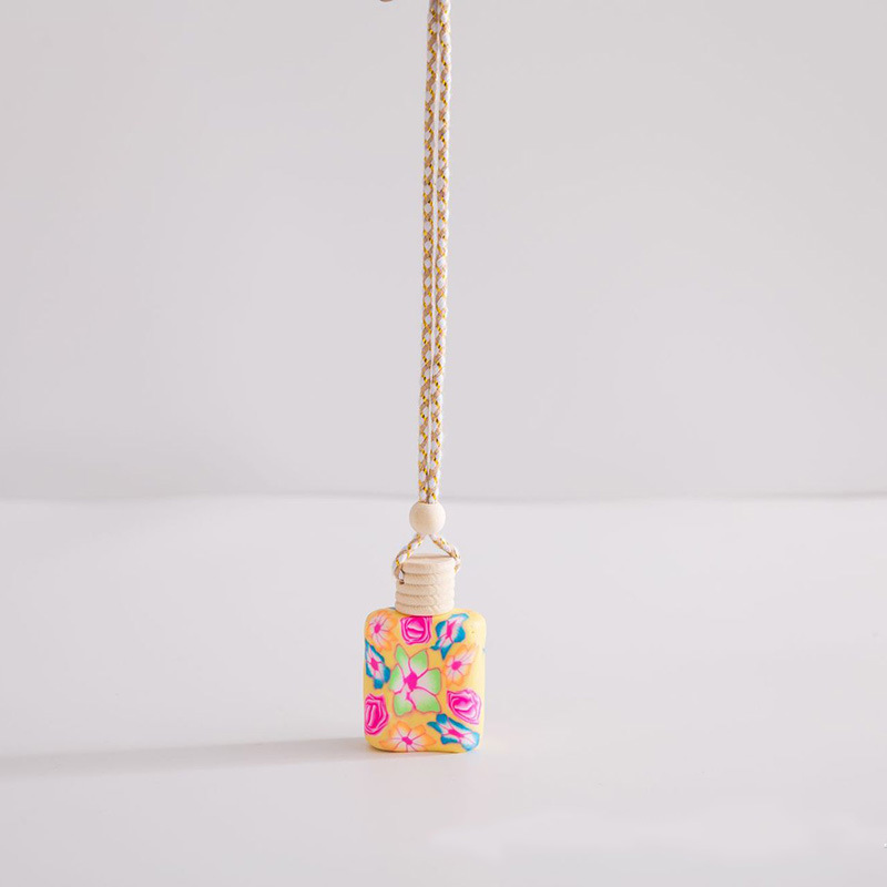 Air freshener Perfume Bottle Car Pendant Empty Creative Soft Ceramic Bottle Essential Oil Diffuser
