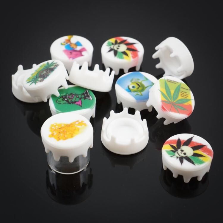 Air tight smell proof weed packaging jar hemp storage glass jar concentrate containers CBD oil glass container jars