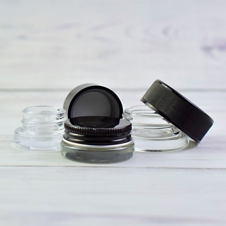 Air tight smell proof weed packaging jar hemp storage glass jar concentrate containers CBD oil glass container jars
