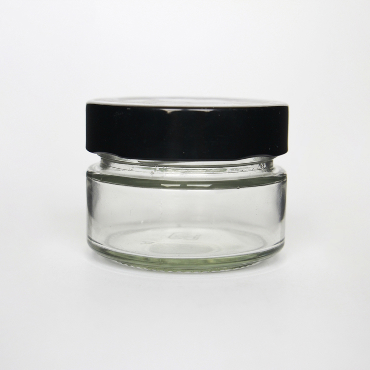 AirTight Glass Jar  100ml Wide Mouth Sauce Jarpet Glass Jars for Food Storage /Honey Packaging Jar