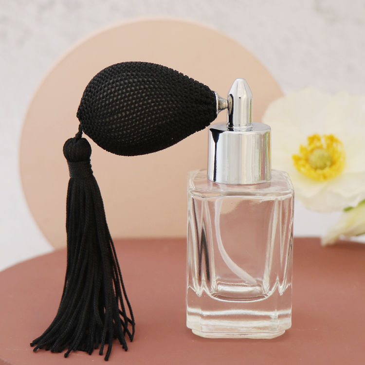 Airbag glass Atomizer Spray Refillable 30ml square perfume bottle
