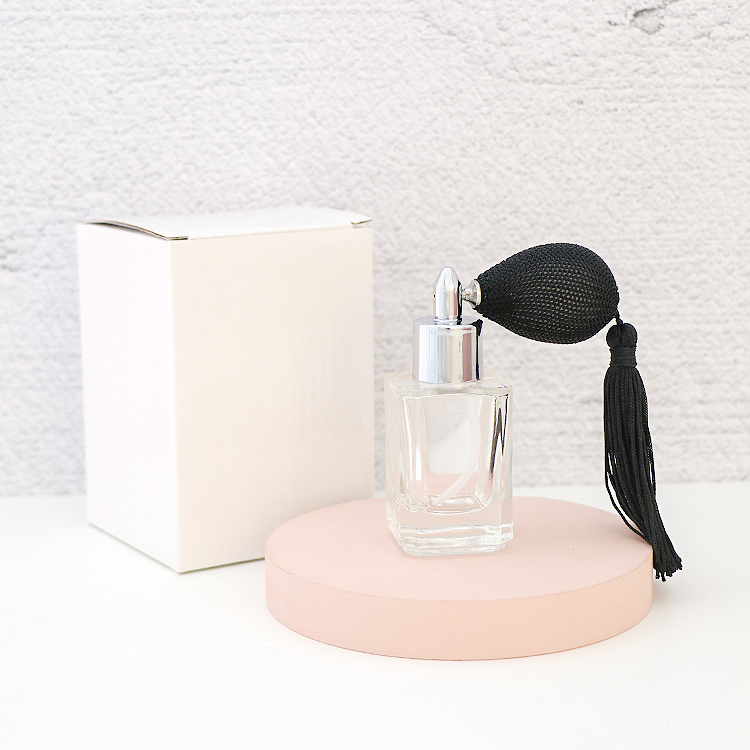 Airbag glass Atomizer Spray Refillable 30ml square perfume bottle