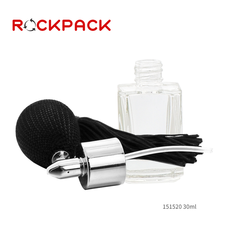 Airbag glass Atomizer Spray Refillable 30ml square perfume bottle