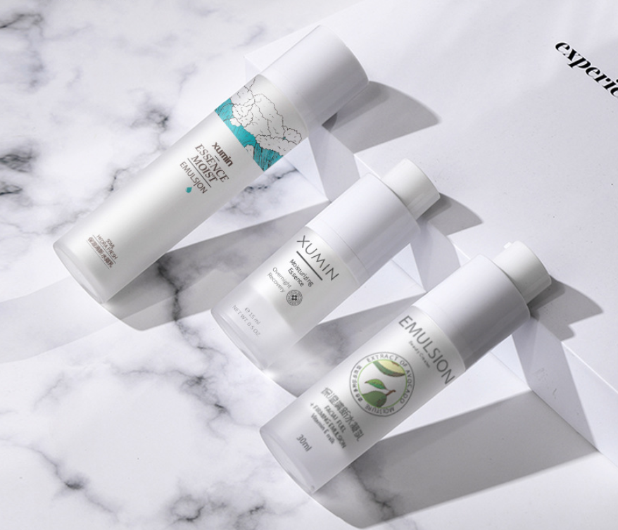 Airless Pump Bottles Refillable 10ml PP White Frosted Glass Double Wall Airless Vacuum Pump Bottle 30ml 50ml Airless Pump Bottle