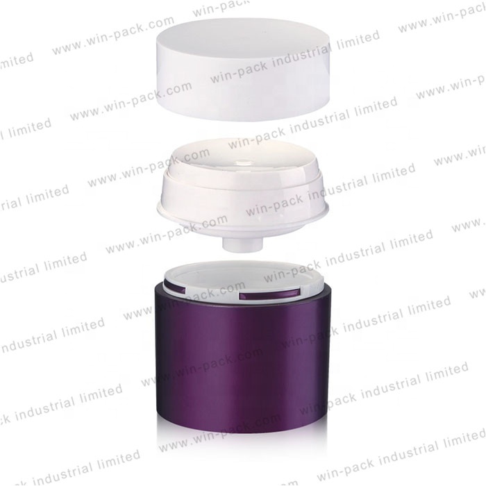 Airless plastic skin care cream packing jar with factory price 50g