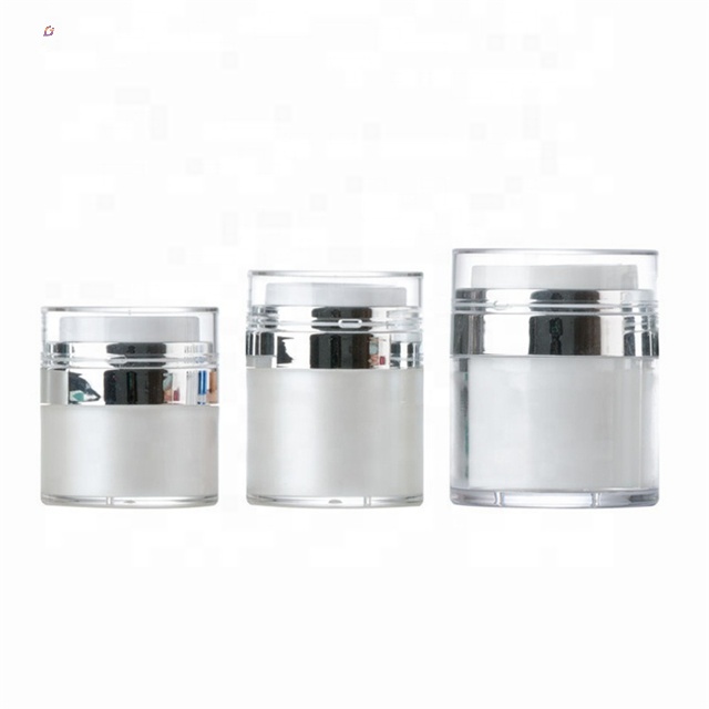Airless pump cream jar container for lotion packaging 15g 30g 50g