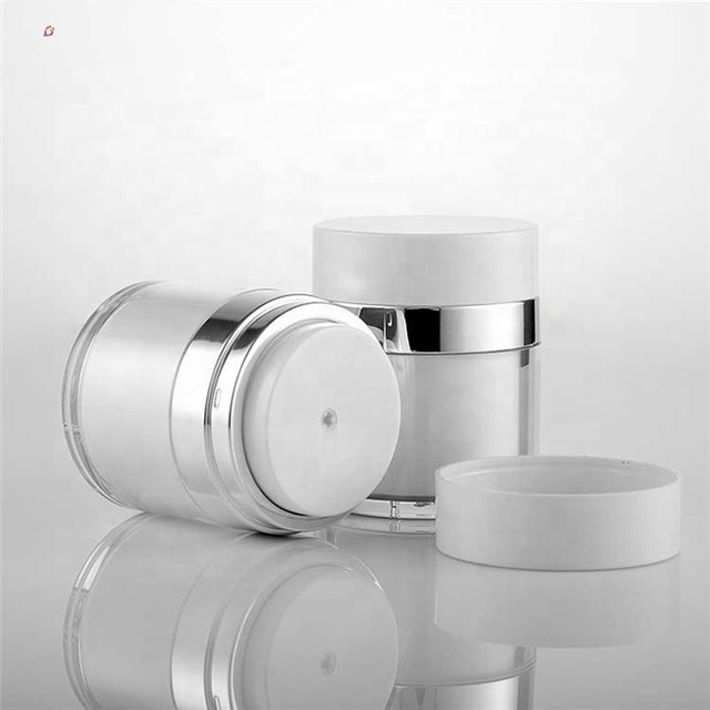 Airless pump cream jar container for lotion packaging 15g 30g 50g