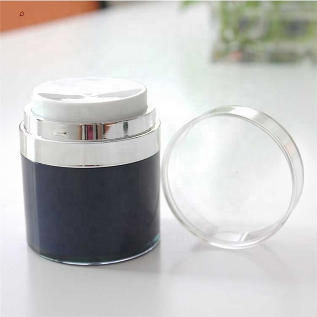 Airless pump cream jar container for lotion packaging 15g 30g 50g