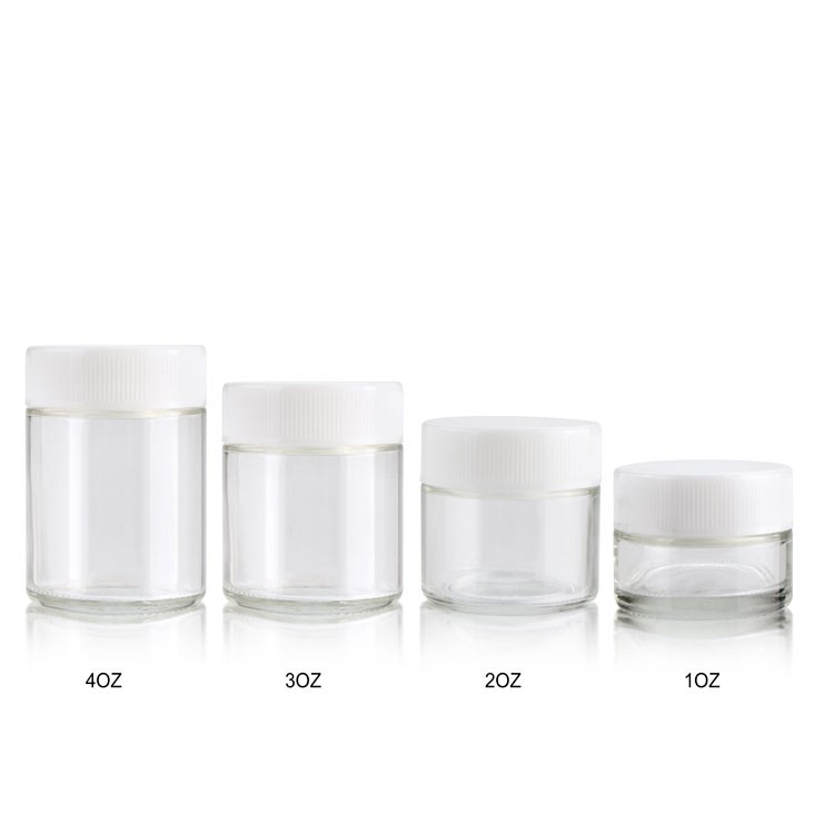 Airless weed 45g 70g 90g 110g empty smell child proof hemp glass container jar