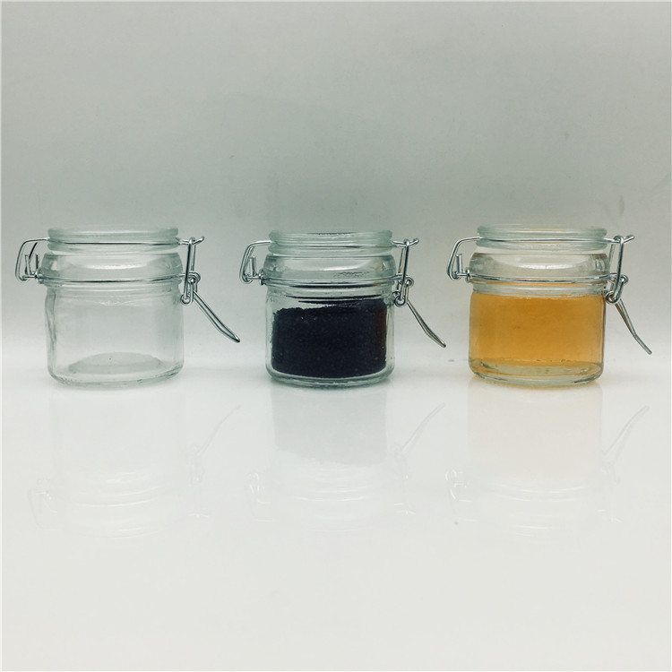 Airtight 100ml 4oz snack food jar take away ice cream jar with swing clip top