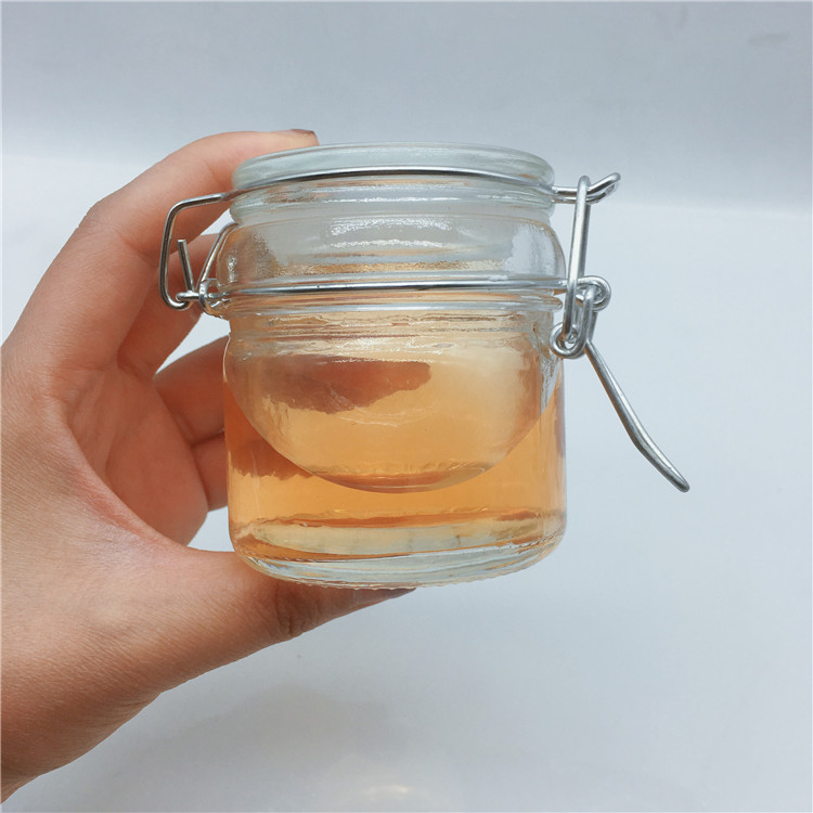 Airtight 100ml 4oz snack food jar take away ice cream jar with swing clip top