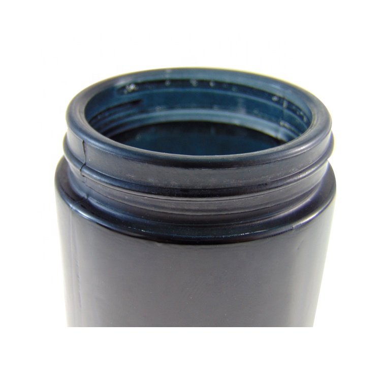 Airtight 110ml Frascos de Vidrio Black Round Glass Jar with Metal Lid