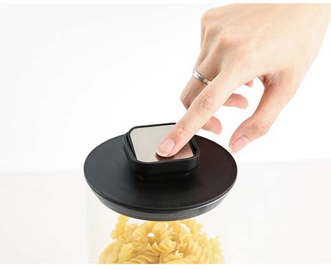 Airtight Clear Glass Jars Set Of 3 With Stainless Steel Lids And Breather Valve On Lid For Dry Food Coffee Tea Grains Kitchen