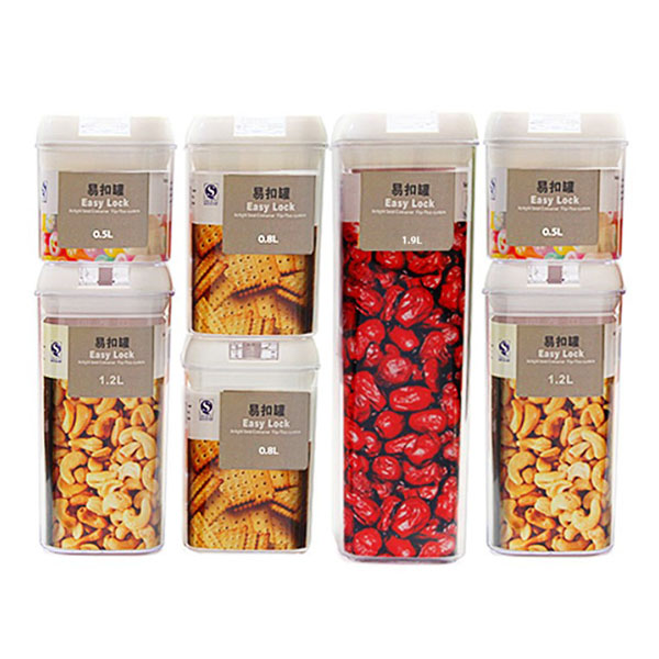 Airtight Food Storage Container Kitchen Organization Containers Clear Plastic Canisters