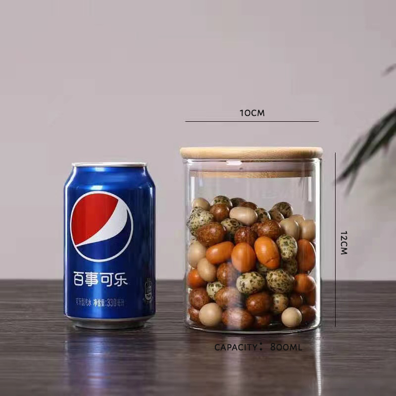 Airtight Food Storage Containers, Glass Jars with Lids, Glass Jar for Serving Candy, Cookie, Rice, Food