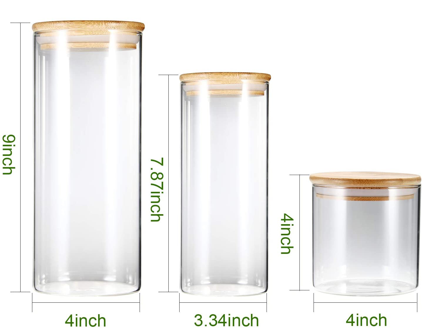 Airtight Food Storage Containers Glass Jars with Lids for Serving Candy Cookie Rice Food