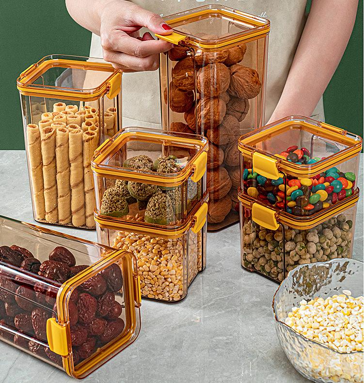 Airtight Food Storage Containers Plastic Cereal Containers with Easy Lock Lids,for Kitchen Pantry Organization and Storage