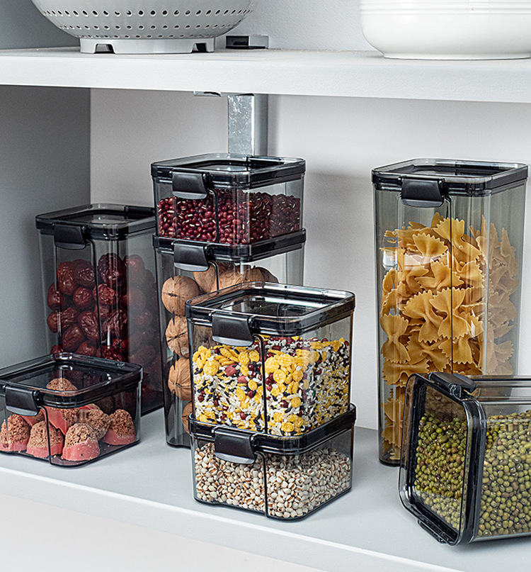 Airtight Food Storage Containers Plastic Cereal Containers with Easy Lock Lids,for Kitchen Pantry Organization and Storage