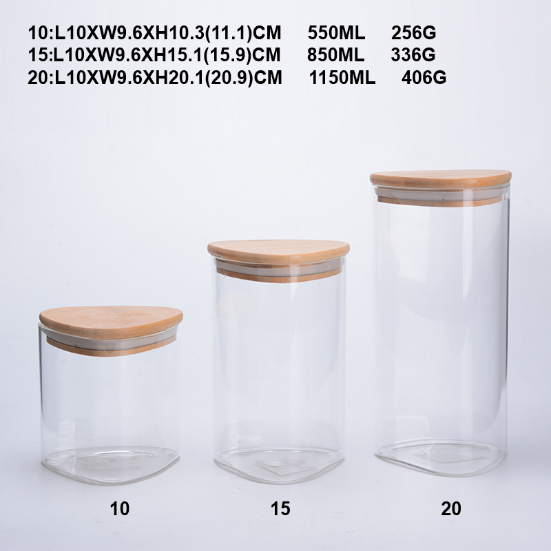 Airtight Glass Food Storage Jars Containers with Bamboo Lid