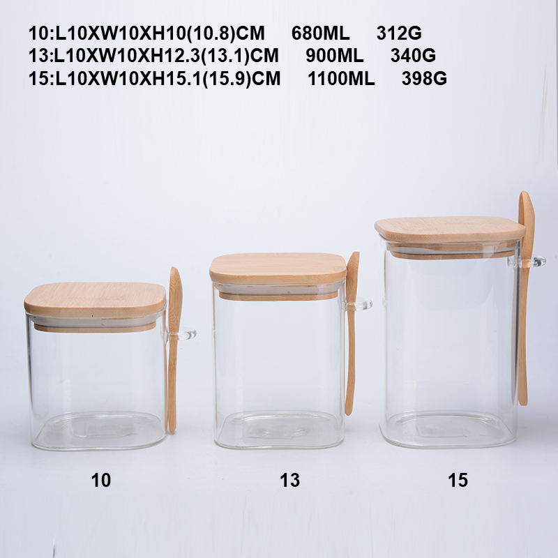 Airtight Glass Food Storage Jars Containers with Bamboo Lid