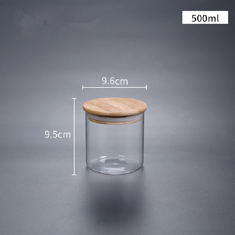 Airtight Glass Spice Jar Kitchen Refrigerator Storage Box Black Glass Jar Storage