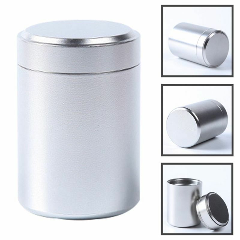 Airtight Smell Proof Container Aluminum Colorful Herb Stash Tea Jar Sealed Can Pretty Hot Ceramic Smoking Pipe Herb Grinder